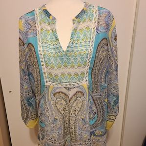 Sheer Patterned Blouse